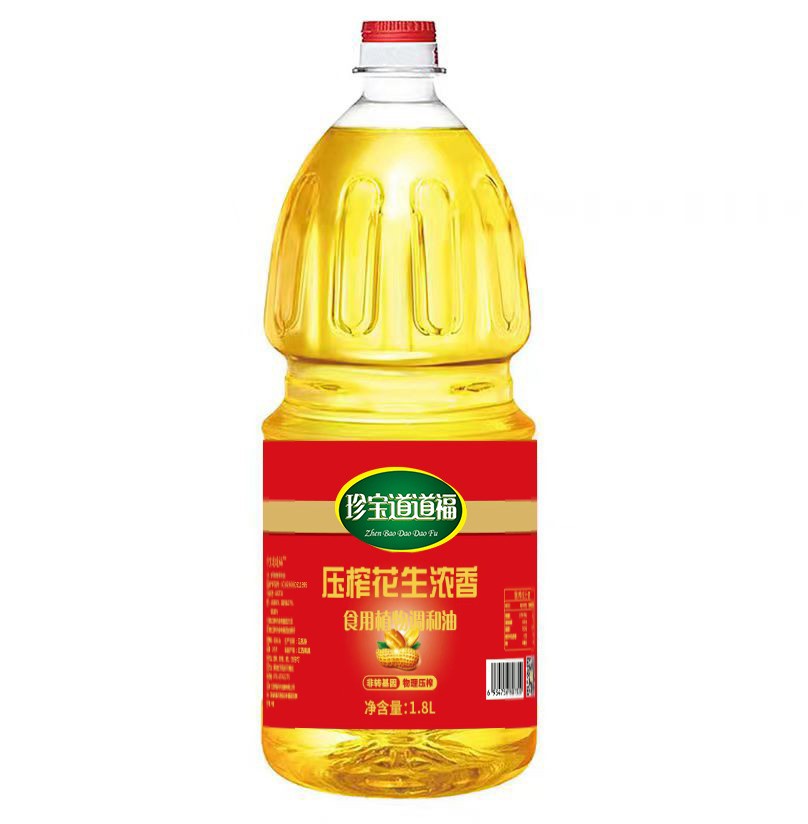 至宝道道福 压榨花生浓香食用植物协调油 1.8L